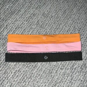 Lululemon Headbands - Orange, Pink, Black